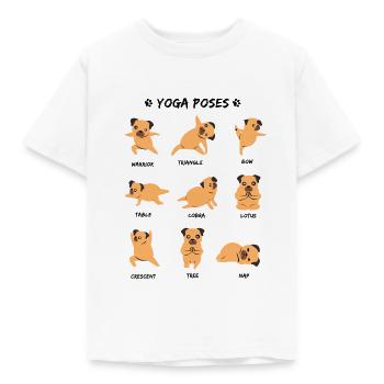 Yoga Posen - Kinder T-Shirt - Weiß - Vorne - AI Model Kid Male (0cm)