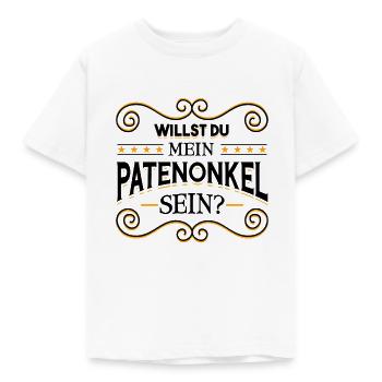 Willst du mein Patenonkel sein? - Kinder T-Shirt - Weiß - Vorne - AI Model Kid Male (0cm)