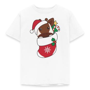Okapi Christmas Snow Winter Animals Okapi - Kids' T-Shirt - white - Front - AI Model Kid Male (0cm)