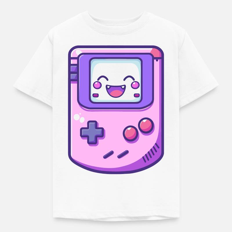 Smilende Game Boy - T-skjorte for barn - hvit