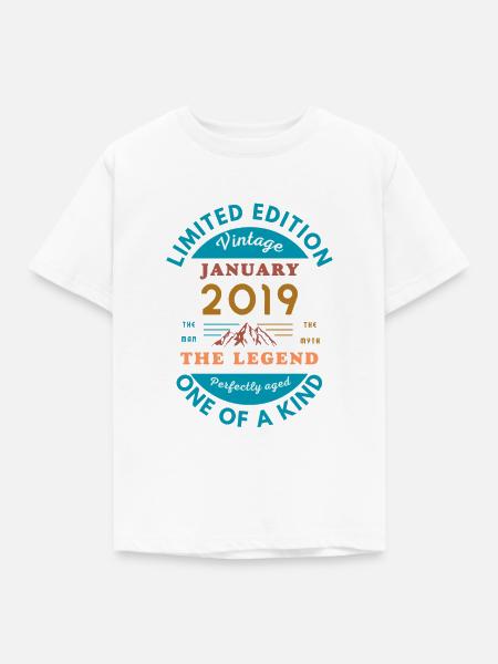 Januar 2019 Jubiläum Limitierte Auflage - Kinder T-Shirt - Weiß