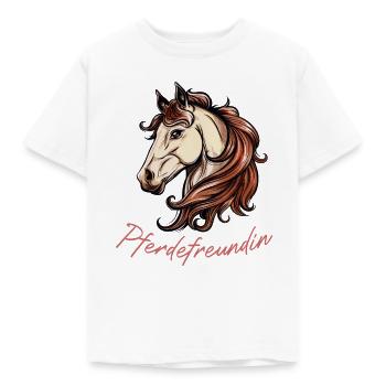 Horses Girlfriend, Horses Fan, Horses Girl - Kids' T-Shirt - white - Front - AI Model Kid Male (0cm)