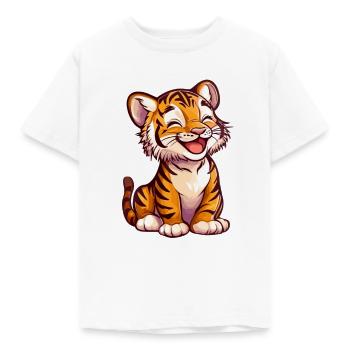 Süßer Tiger - Kinder T-Shirt - Weiß - Vorne - AI Model Kid Male (0cm)