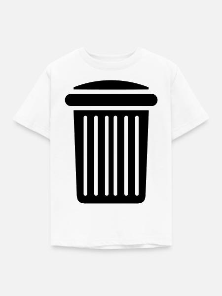 Mülltonne - Kinder T-Shirt - Weiß