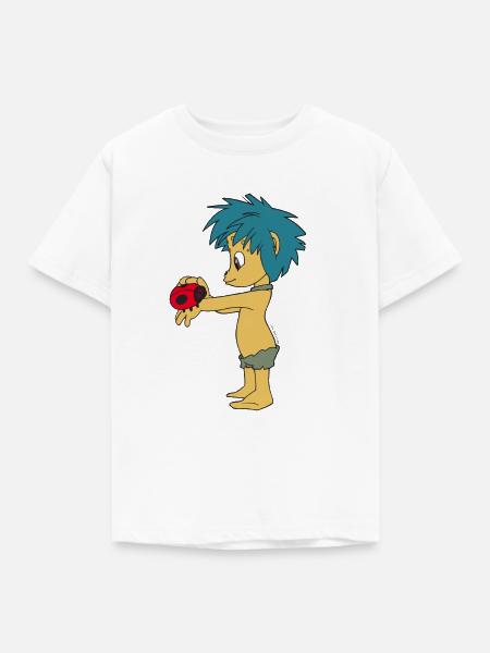Plumps mit Marienkäfer - Kinder T-Shirt - Weiß