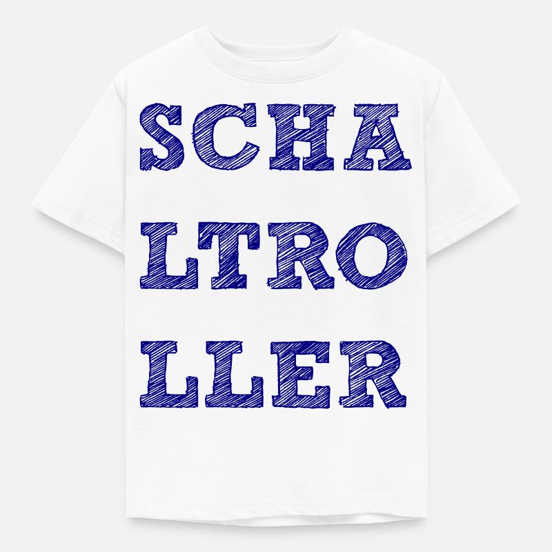 Schaltroller Schritzug schraffiert - Kinder T-Shirt - Weiß