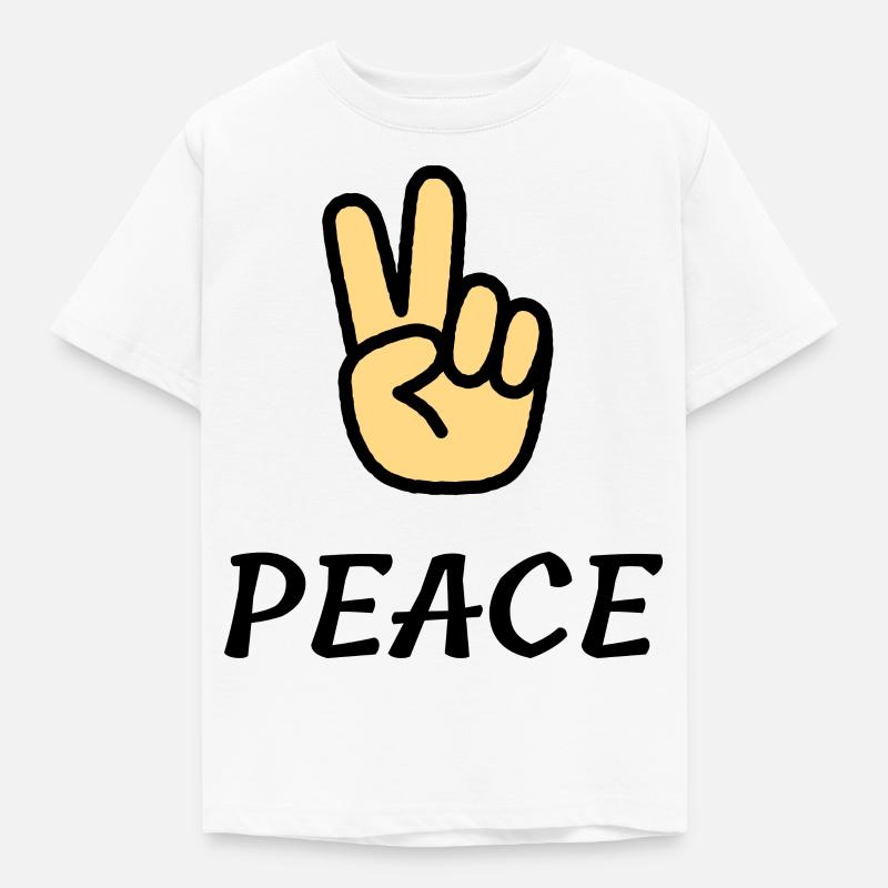 Cooles Peace-Design - Kinder T-Shirt - Weiß