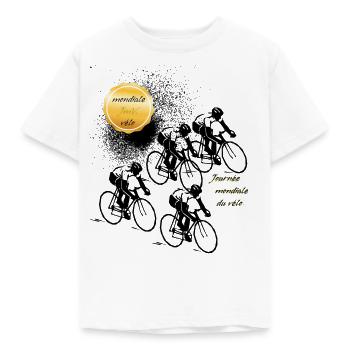 Journée mondiale du vélo - T-shirt Enfant - blanc - Devant - AI Model Kid Male (0cm)
