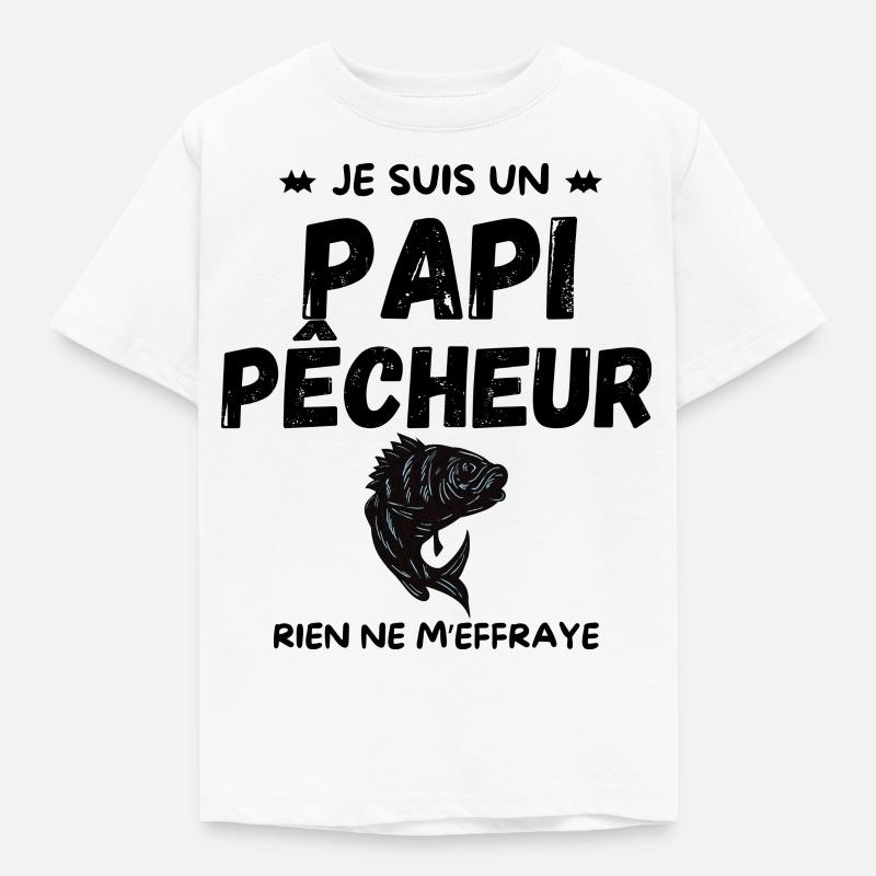 PAPI PÊCHEUR - T-shirt Enfant - blanc