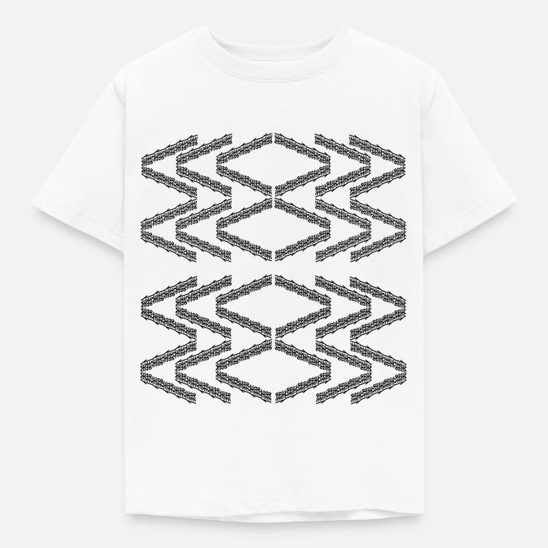 Zickzack-Muster - Kinder T-Shirt - Weiß