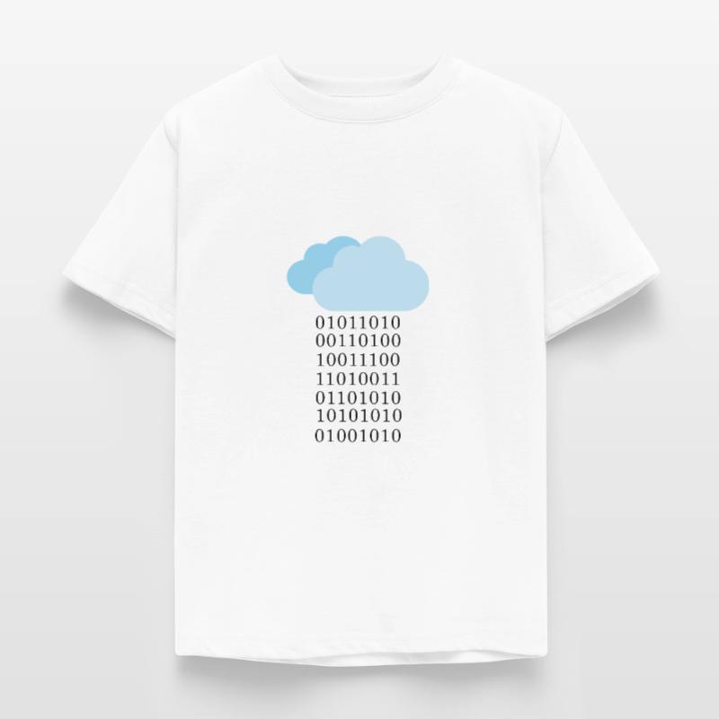 Cloud computing - Binary cloud Kids' T-Shirt