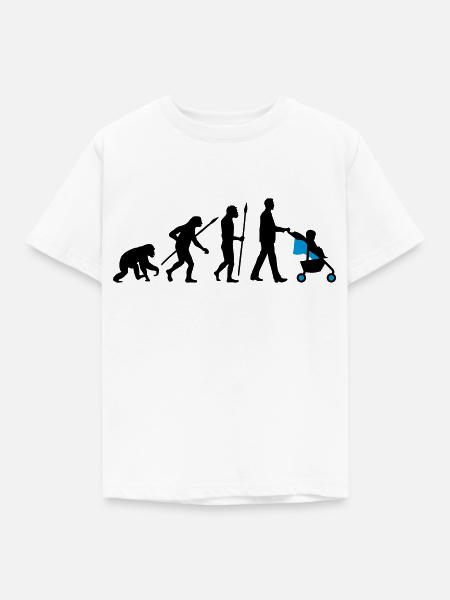 evolution_kinderkarre_032014_mann_b_2c - Kinder T-Shirt - Weiß