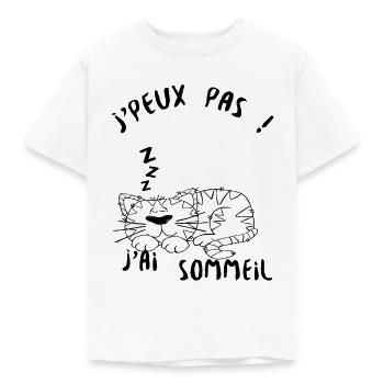 Ich kann nicht, ich bin müde - Kinder T-Shirt - Weiß - Vorne - AI Model Kid Male (0cm)
