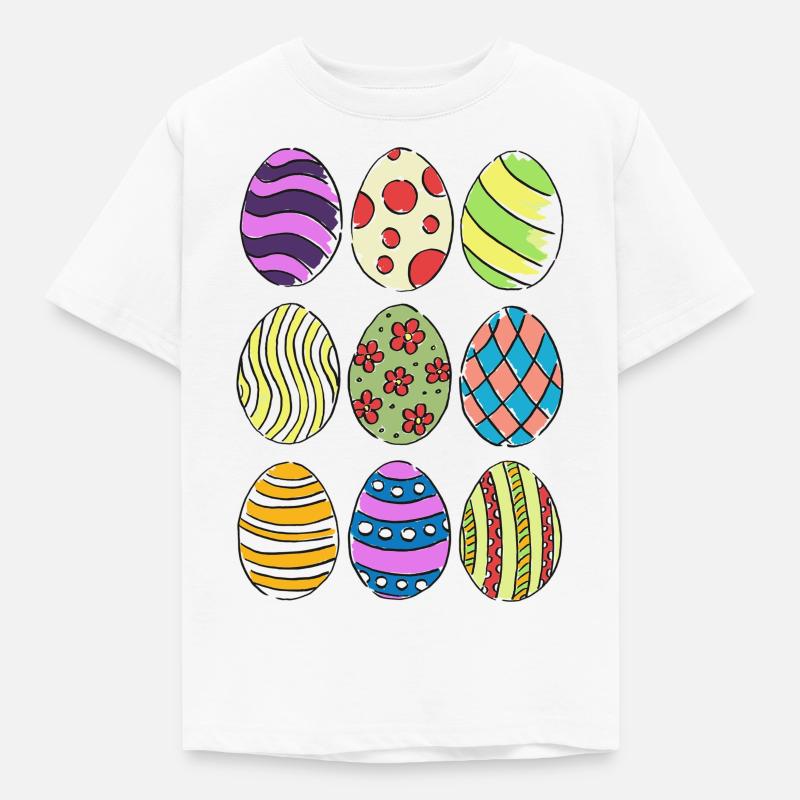 Easter eggs - Kids' T-Shirt - white