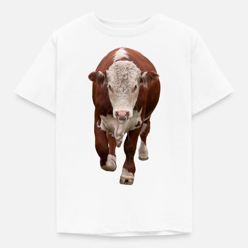 Stier - Kinder T-Shirt - Weiß