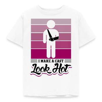 I Make A cast Look Hot - Kinder T-Shirt - Weiß - Vorne - AI Model Kid Male (0cm)