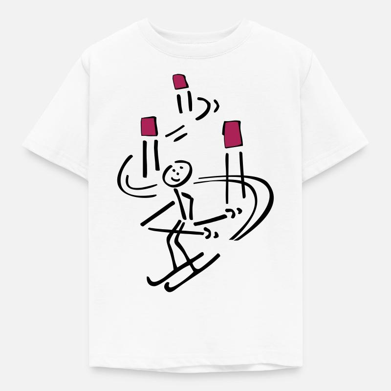 Skimännchen deux couleurs - T-shirt Enfant - blanc