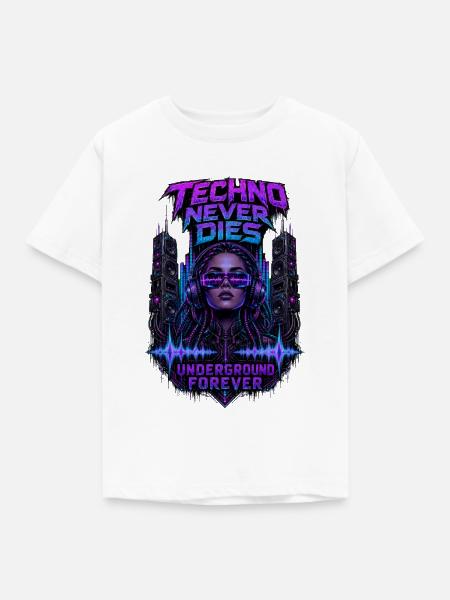 Techno Underground für immer - Kinder T-Shirt - Weiß