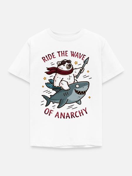 Ride the anarchy - Kinder T-Shirt - Weiß