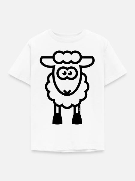 Schaf / Schäfchen / Lamm / Lämmchen (Black) - Kinder T-Shirt - Weiß