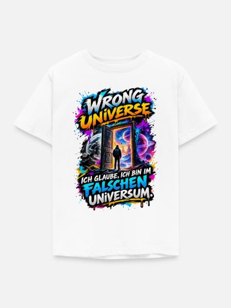 Falsches Universum Neonöffnung - Kinder T-Shirt - Weiß