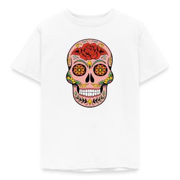Mexikanischer Totenkopf - Kinder T-Shirt - Weiß - Vorne - AI Model Kid Male (0cm)