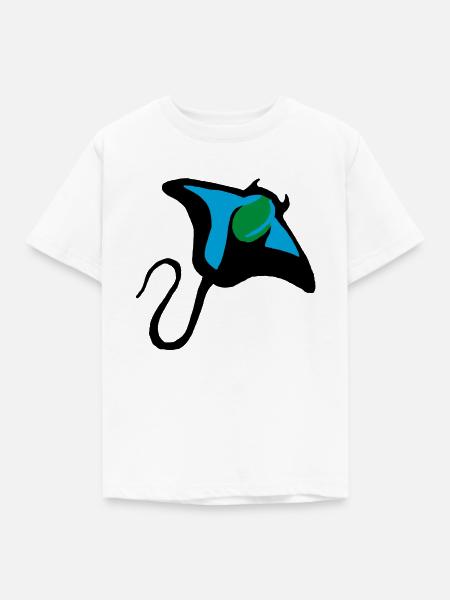 Rochen in Farbe - Kinder T-Shirt - Weiß