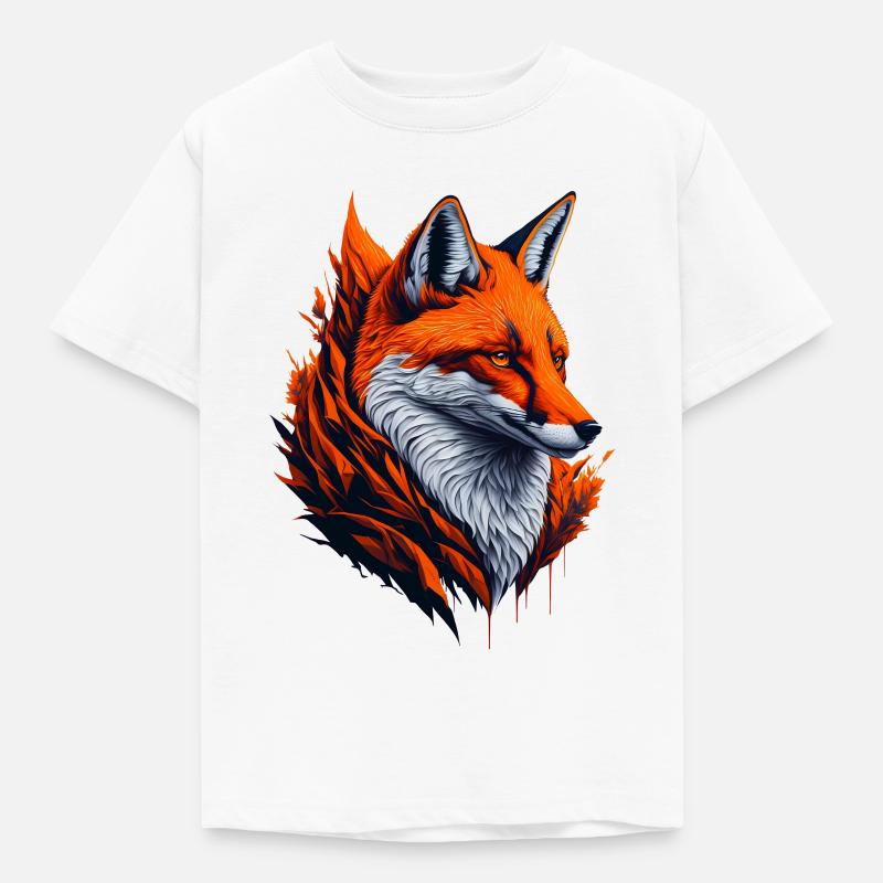Fox 3 - Kinder T-Shirt - Weiß