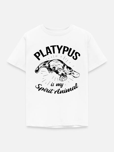 Schnabeltier - Kinder T-Shirt - Weiß