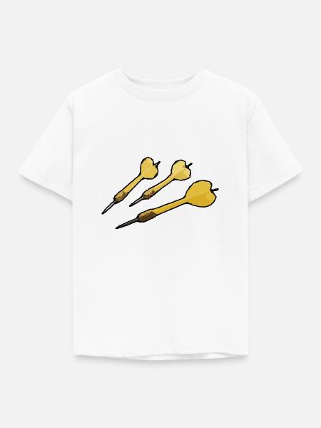 Dart Pfeil Dartpfeil - Kinder T-Shirt - Weiß
