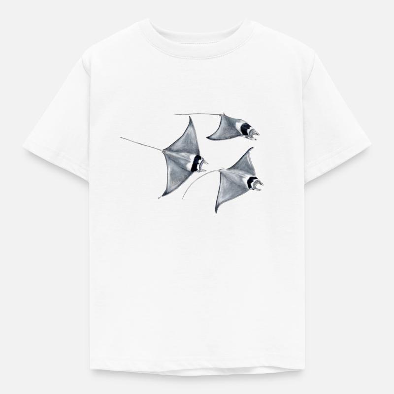 Manta ray - Raie blanket - rays devil fish blanket - Kids' T-Shirt - white
