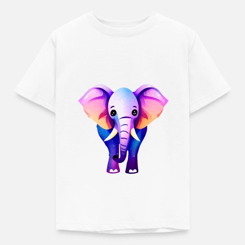 Süßer Elefant - Kinder T-Shirt - Weiß