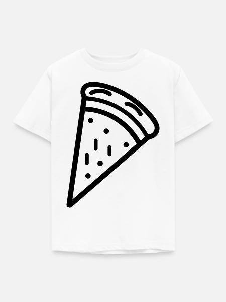 Pizzastück - Kinder T-Shirt - Weiß
