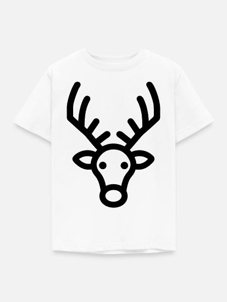 Weihnachtsrentiere - Kinder T-Shirt - Weiß