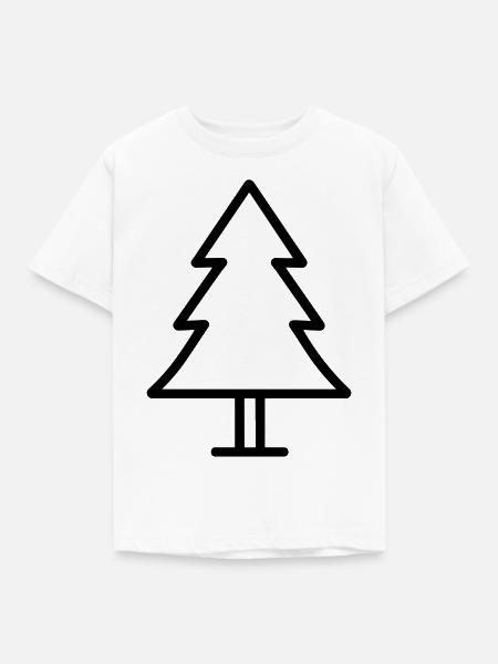 Weihnachtsbaum - Kinder T-Shirt - Weiß