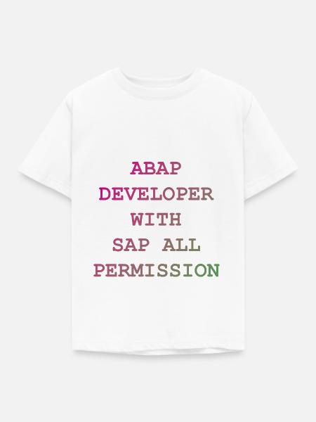 ABAP SAP Developer! Geschenkidee - Kinder T-Shirt - Weiß
