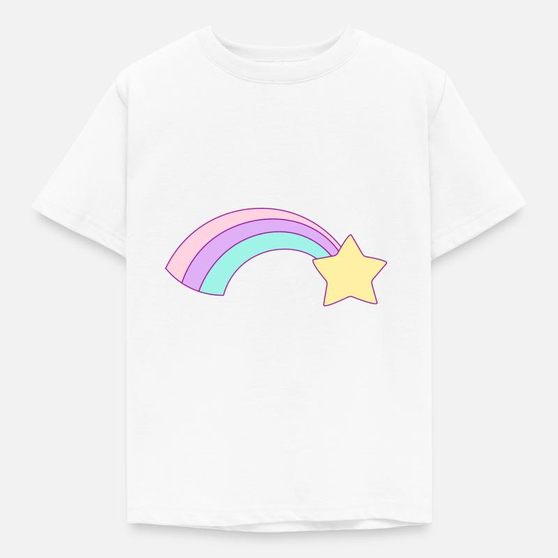 Regenbogen - Kinder T-Shirt - Weiß
