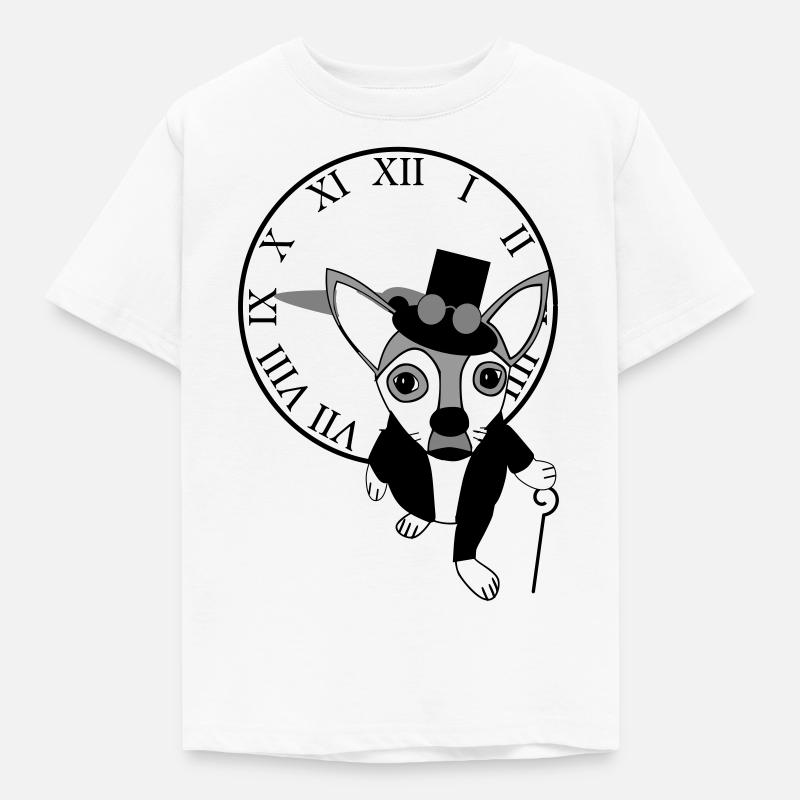 Chien Steampunk - T-shirt Enfant - blanc