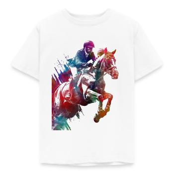 Horse Rider #rider #horse #sport - Kids' T-Shirt - white - Front - AI Model Kid Male (0cm)