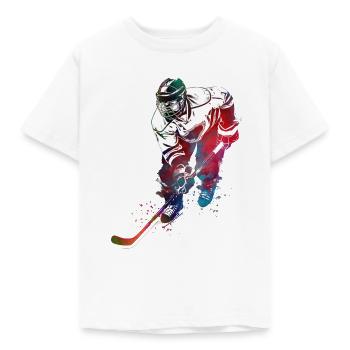 Hockeyspieler Sport Kunst #hockey #sport - Kinder T-Shirt - Weiß - Vorne - AI Model Kid Male (0cm)