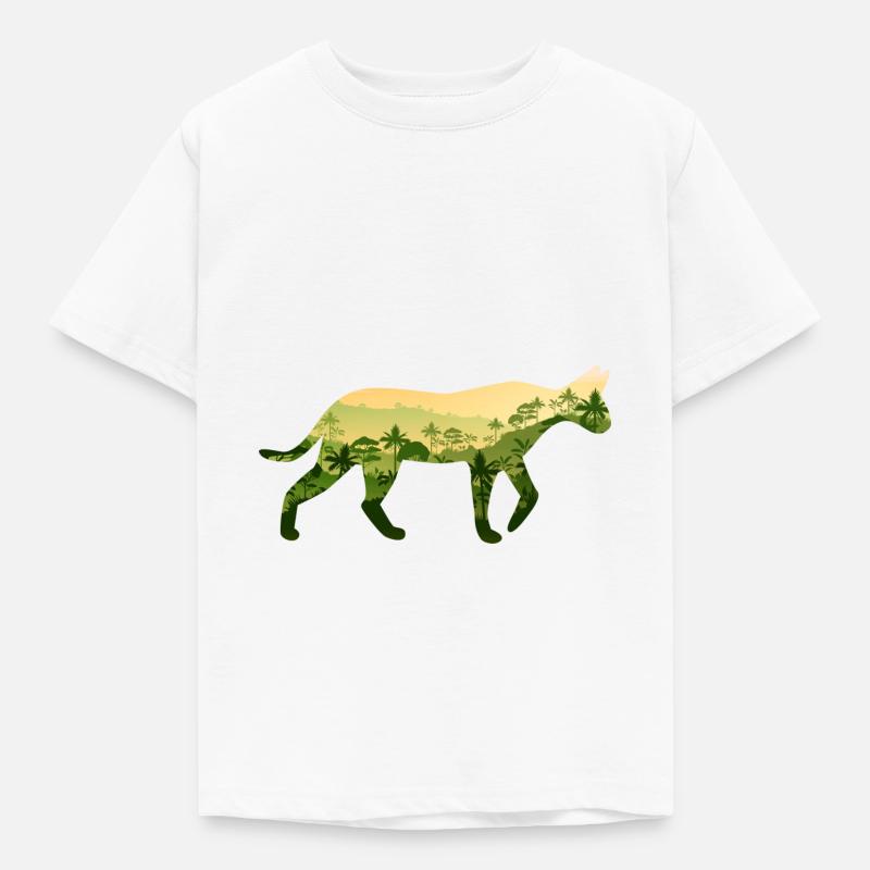Ozelot - Kinder T-Shirt - Weiß