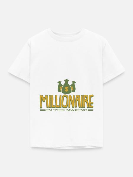 Millionär im Entstehen - Kinder T-Shirt - Weiß