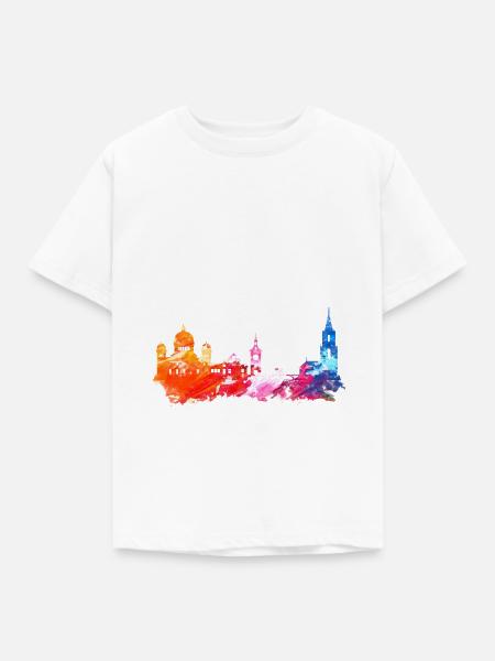 Bern Bunt Skyline Geschenkidee Poster - Kinder T-Shirt - Weiß