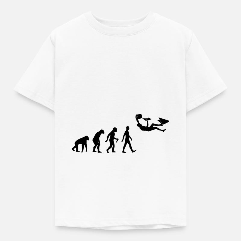 Bouldern Klettern Evolution - Kinder T-Shirt - Weiß