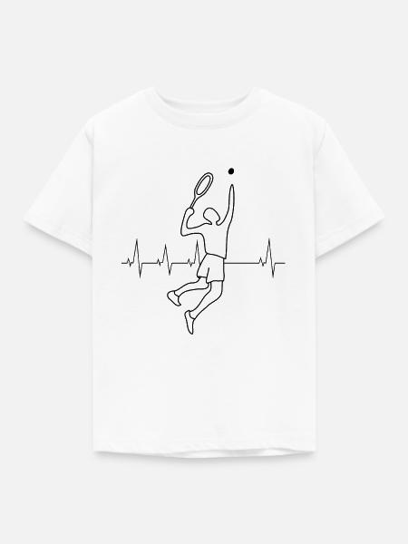 Tennis Aufschlag - Kinder T-Shirt - Weiß
