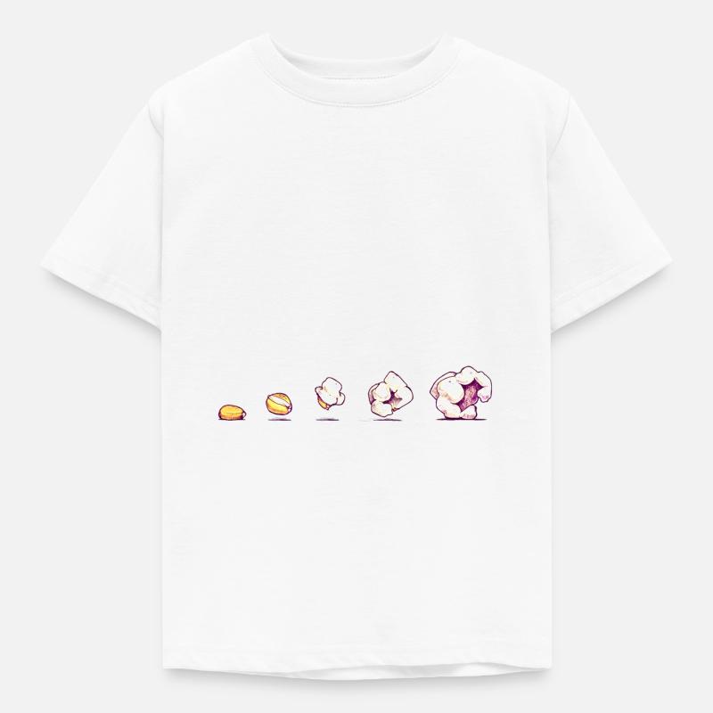 Popcorn Kino Filme - Kinder T-Shirt - Weiß