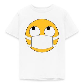 Maske? Voll nervig! Emoji mit Maske - Kinder T-Shirt - Weiß - Vorne - AI Model Kid Male (0cm)