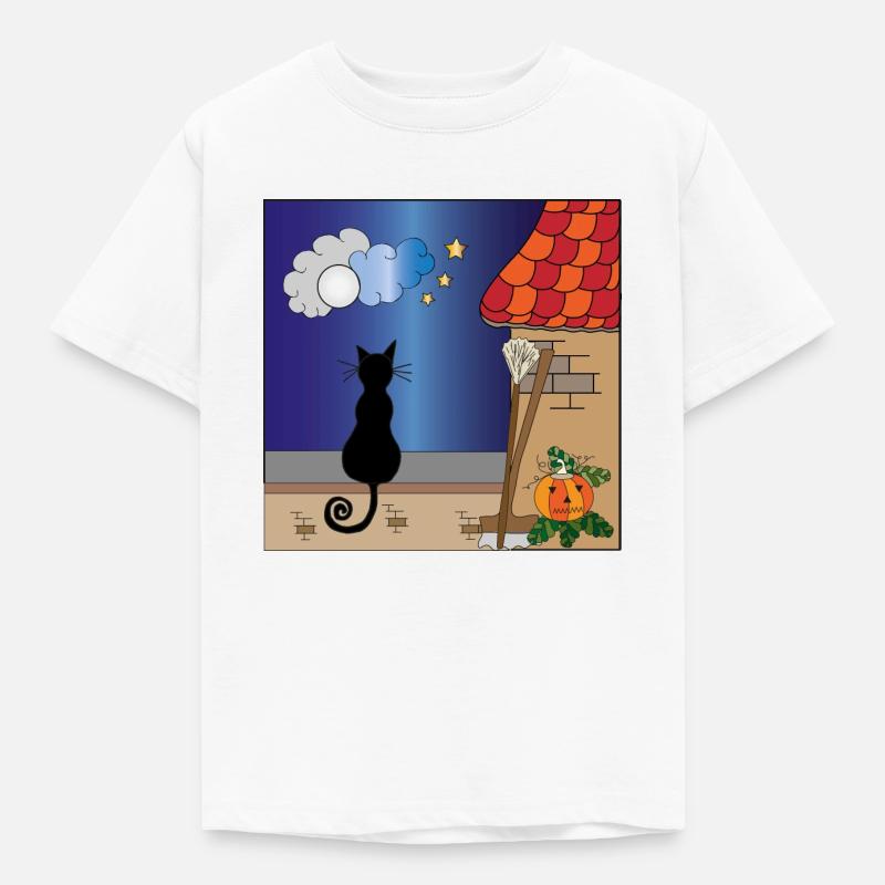 Couleur du chat sur le mur - T-shirt Enfant - blanc