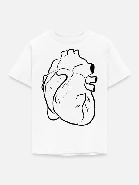 Herz - Kinder T-Shirt - Weiß