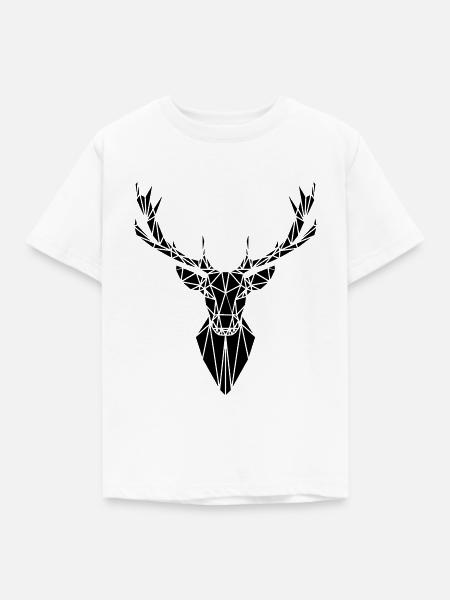 Hirsch - Kinder T-Shirt - Weiß